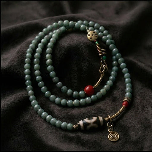 Bone & Knotted Silk Mala